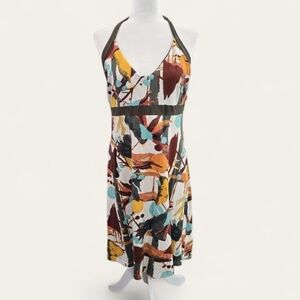 Patagonia Women's Colorful Abstract Artsy Halter Mini Dress. Size XL